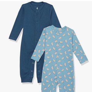 Babies' Organic Cotton Footless Onesies Pack of 2 NWT